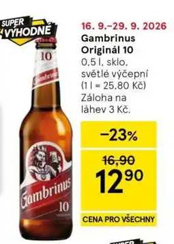 Tesco Gambrinus Originál 10 nabídka