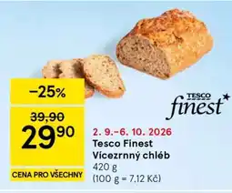 Tesco Tesco Finest Vícezrnný chléb nabídka