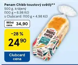 Tesco Penam Chléb toustový světlý nabídka