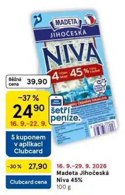 Tesco Madeta Jihočeská Niva 45% nabídka