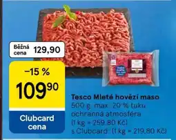 Tesco Tesco Mleté hovězí maso nabídka