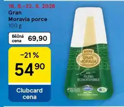 Tesco Gran Moravia porce • 100 g nabídka