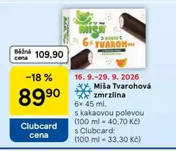 Tesco Míša Tvarohová zmrzlina nabídka