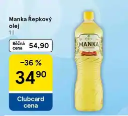Tesco Manka Řepkový olej 1 l nabídka