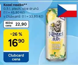 Tesco Kozel nealko nabídka