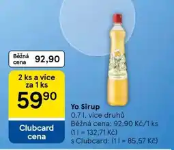 Tesco Yo sirup nabídka