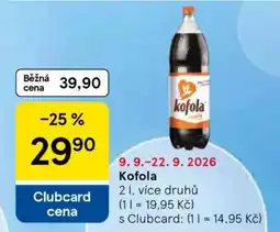Tesco Kofola nabídka