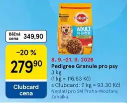 Tesco Pedigree Granule pro psy nabídka