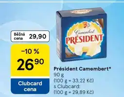 Tesco Président camembert nabídka