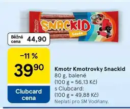 Tesco KMOTR Kmotrovky/Snackid nabídka