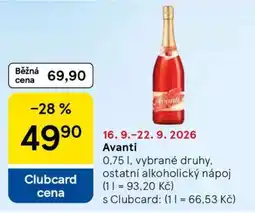 Tesco Avanti nabídka
