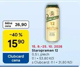 Tesco Staropramen 12 nabídka