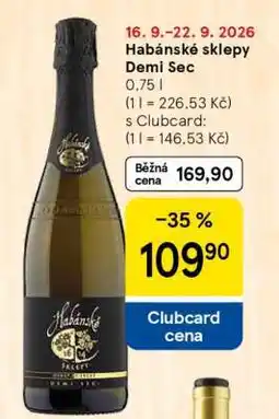 Tesco HABÁNSKÉ SKLEPY Demi sec nabídka