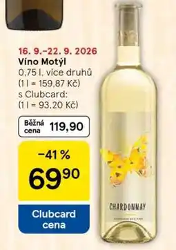 Tesco Víno Motýl nabídka