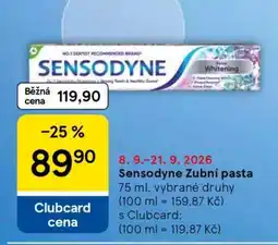 Tesco Sensodyne zubní pasta nabídka