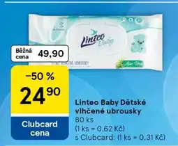 Tesco Linteo Baby dětské vlhčené ubrousky nabídka