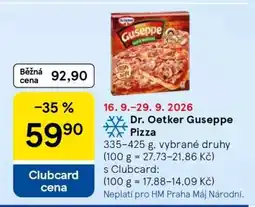 Tesco Dr. Oetker Guseppe Pizza nabídka
