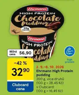 Tesco Ehrmann High Protein pudding nabídka