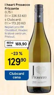 Tesco I HEART PROSECCO FRIZZANTE nabídka