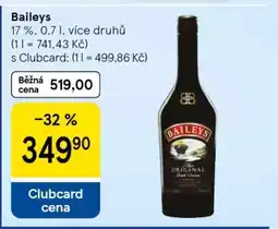Tesco Baileys nabídka