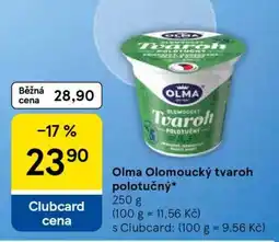 Tesco Olma Olomoucký tvaroh polotučný nabídka