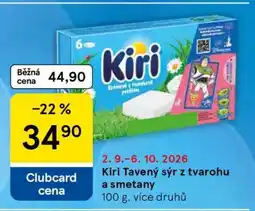 Tesco Kiri Tavený sýr z tvarohu a smetany nabídka
