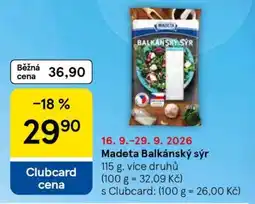 Tesco Madeta Balkánský sýr nabídka