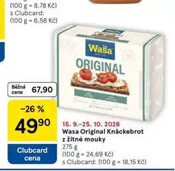 Tesco Wasa Original knäckebrot z žitné mouky nabídka