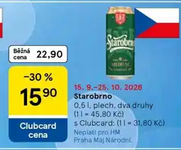 Tesco Starobrno nabídka
