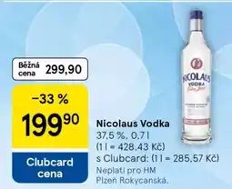 Tesco Nicolaus Vodka nabídka