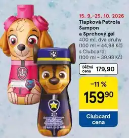 Tesco Tlapková Patrola Šampon a Sprchový gel nabídka