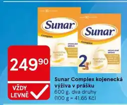 Tesco Sunar Complex kojenecká výživa v prášku nabídka