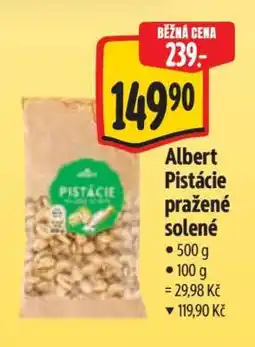 Albert Albert Pistácie pražené solené nabídka