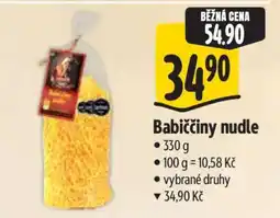 Albert Babiččiny nudle nabídka