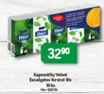 Kapesníčky Velvet Eucalyptus 4vrstvé