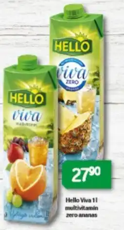 Brněnka Hello Viva 1l multivitamin zero ananas nabídka