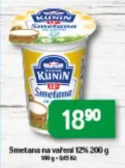 Brněnka Kunin smetana na vaření 12% nabídka
