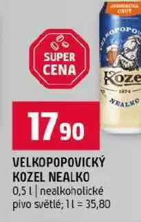 Terno VELKOPOPOVICKÝ KOZEL 0,5l nealkoholické pivo světlé nabídka