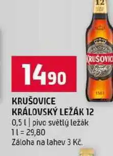 Terno KRUŠOVIC KRÁLOVSKÝ LEŽÁK 12 0.5l pivo světlý ležák nabídka