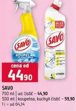Terno SAVO 700 ml wc čistič 500 ml koupelna, kuchyň čistič nabídka