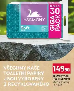 Terno HARMONY SOFT TOALETNÍ PAPÍR 30x 15 m 3vrstvý nabídka