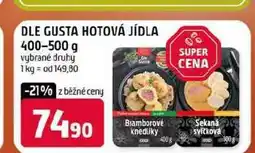 Terno DLE GUSTA HOTOVÁ JÍDLA 400-500 g vybrané druhy nabídka