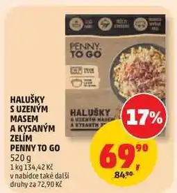 Penny Market HALUŠKY S UZENÝM MASEM A KYSANÝM ZELÍM PENNY TO GO nabídka