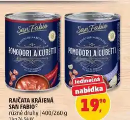 Penny Market RAJČATA KRÁJENÁ SAN FABIO různé druhy, 400/260 g nabídka