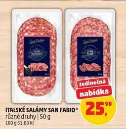 Penny Market ITALSKÉ SALÁMY SAN FABIO různé druhy nabídka