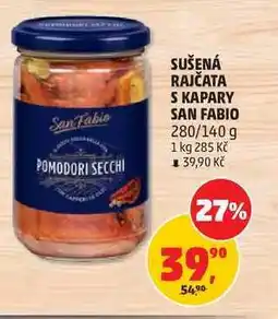 Penny Market SUŠENÁ RAJČATA S KAPARY SAN FABIO, 280/140 g nabídka