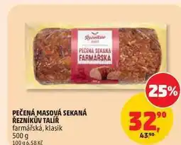 Penny Market PEČENÁ MASOVÁ SEKANÁ ŘEZNÍKŮV TALÍŘ farmářská nabídka