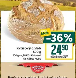 Billa Bartoňova pekárna Kvasový chléb nabídka