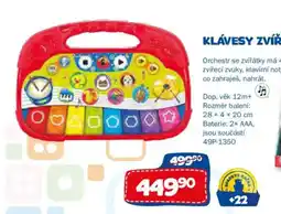 Sparkys Sparkys klávesy zvířátka nabídka
