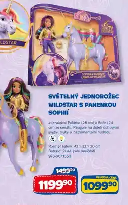 Sparkys Svetelny Jednorozec Wildstar s Panenkou Sophii nabídka